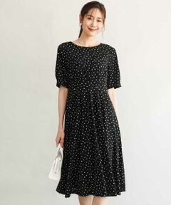 MK MICHEL KLEIN / エムケーミッシェルクラン ロング・マキシ丈ワンピース | [イージーケア/洗える]タックデザインジャージーワンピース