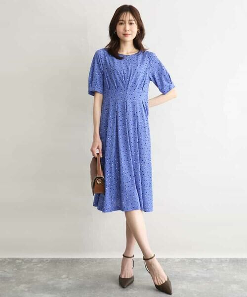 MK MICHEL KLEIN / エムケーミッシェルクラン ロング・マキシ丈ワンピース | [イージーケア/洗える]タックデザインジャージーワンピース | 詳細12