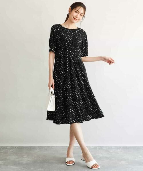 MK MICHEL KLEIN / エムケーミッシェルクラン ロング・マキシ丈ワンピース | [イージーケア/洗える]タックデザインジャージーワンピース | 詳細4