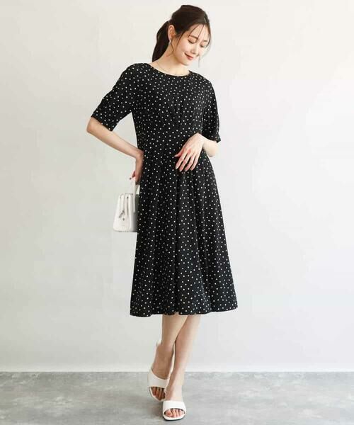 MK MICHEL KLEIN / エムケーミッシェルクラン ロング・マキシ丈ワンピース | [イージーケア/洗える]タックデザインジャージーワンピース | 詳細5