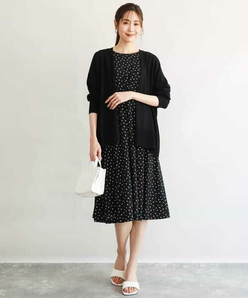 MK MICHEL KLEIN / エムケーミッシェルクラン ロング・マキシ丈ワンピース | [イージーケア/洗える]タックデザインジャージーワンピース | 詳細7