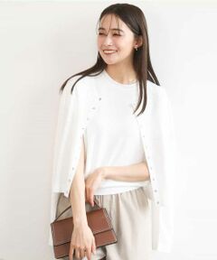 MK MICHEL KLEIN / エムケーミッシェルクラン カーディガン・ボレロ | ドット釦ニットカーディガン/接触冷感/UVカット/洗える