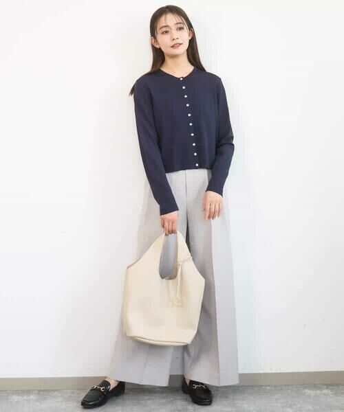 MK MICHEL KLEIN / エムケーミッシェルクラン カーディガン・ボレロ | ドット釦ニットカーディガン/接触冷感/UVカット/洗える | 詳細11