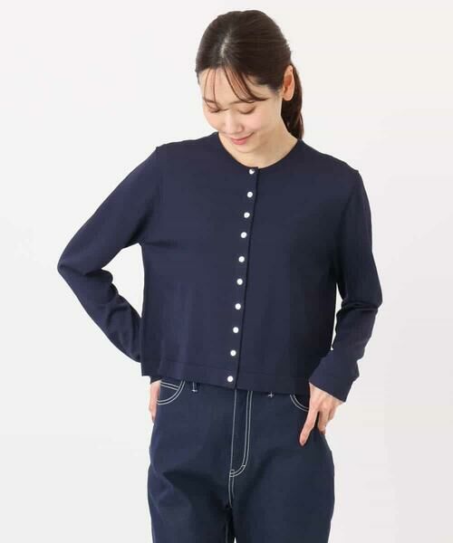 MK MICHEL KLEIN / エムケーミッシェルクラン カーディガン・ボレロ | ドット釦ニットカーディガン/接触冷感/UVカット/洗える | 詳細13