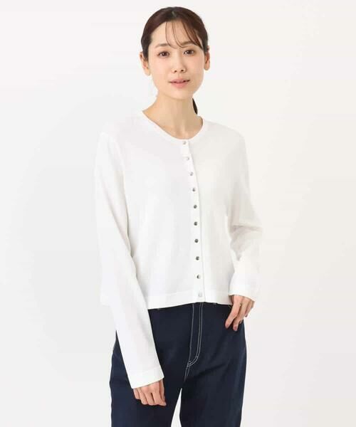 MK MICHEL KLEIN / エムケーミッシェルクラン カーディガン・ボレロ | ドット釦ニットカーディガン/接触冷感/UVカット/洗える | 詳細22