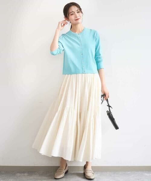 MK MICHEL KLEIN / エムケーミッシェルクラン カーディガン・ボレロ | ドット釦ニットカーディガン/接触冷感/UVカット/洗える | 詳細3