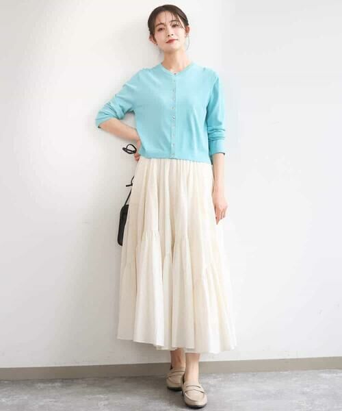 MK MICHEL KLEIN / エムケーミッシェルクラン カーディガン・ボレロ | ドット釦ニットカーディガン/接触冷感/UVカット/洗える | 詳細4