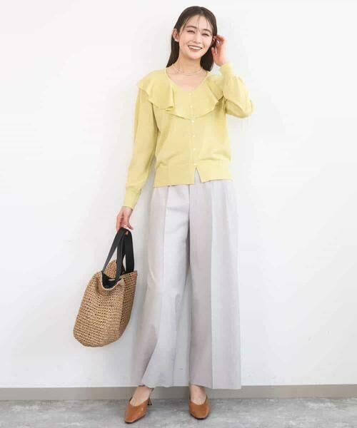 MK MICHEL KLEIN / エムケーミッシェルクラン カーディガン・ボレロ | ラッフルフリルデザインカーディガン/接触冷感/UVカット/洗える | 詳細11