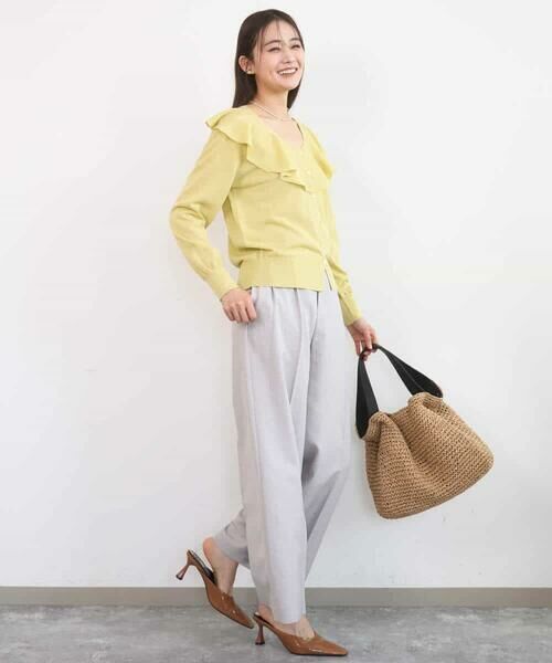 MK MICHEL KLEIN / エムケーミッシェルクラン カーディガン・ボレロ | ラッフルフリルデザインカーディガン/接触冷感/UVカット/洗える | 詳細12