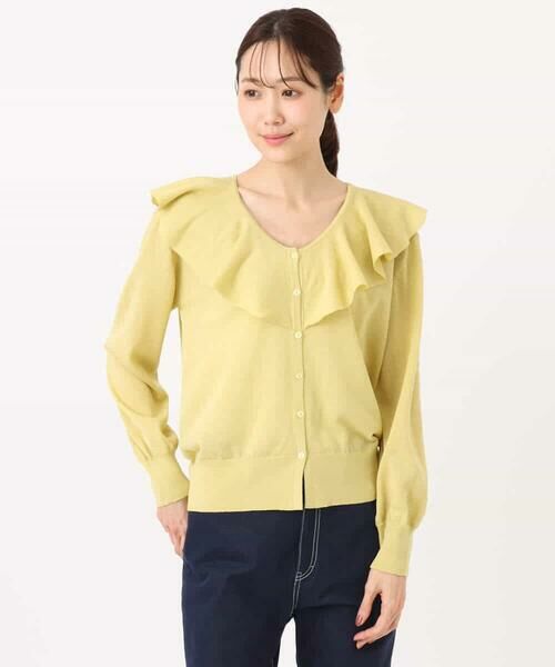 MK MICHEL KLEIN / エムケーミッシェルクラン カーディガン・ボレロ | ラッフルフリルデザインカーディガン/接触冷感/UVカット/洗える | 詳細13