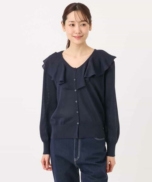 MK MICHEL KLEIN / エムケーミッシェルクラン カーディガン・ボレロ | ラッフルフリルデザインカーディガン/接触冷感/UVカット/洗える | 詳細20