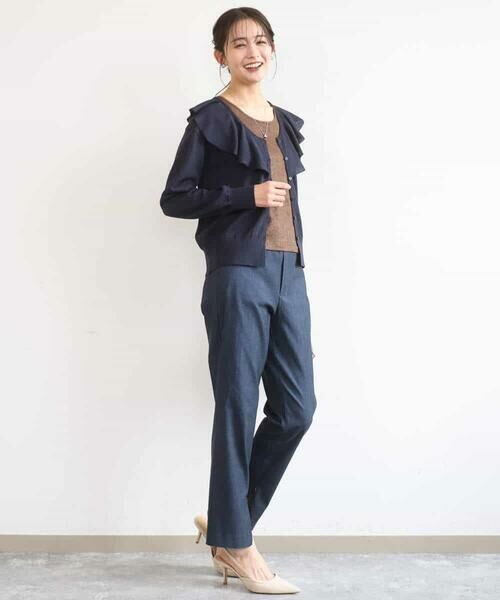 MK MICHEL KLEIN / エムケーミッシェルクラン カーディガン・ボレロ | ラッフルフリルデザインカーディガン/接触冷感/UVカット/洗える | 詳細7