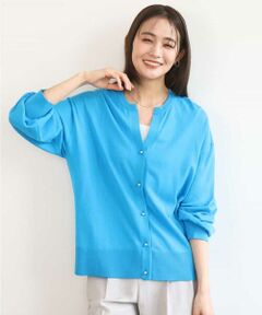 MK MICHEL KLEIN / エムケーミッシェルクラン カーディガン・ボレロ | キーネックカーディガン/接触冷感/UVカット/洗える