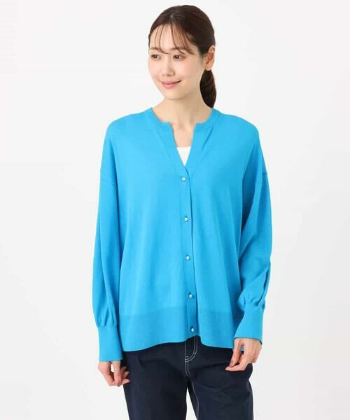 MK MICHEL KLEIN / エムケーミッシェルクラン カーディガン・ボレロ | キーネックカーディガン/接触冷感/UVカット/洗える | 詳細13