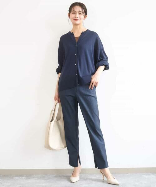 MK MICHEL KLEIN / エムケーミッシェルクラン カーディガン・ボレロ | キーネックカーディガン/接触冷感/UVカット/洗える | 詳細2