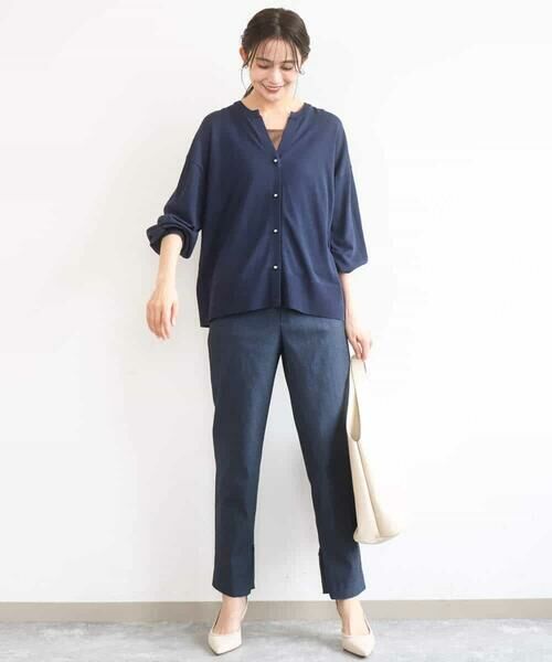 MK MICHEL KLEIN / エムケーミッシェルクラン カーディガン・ボレロ | キーネックカーディガン/接触冷感/UVカット/洗える | 詳細4