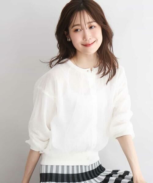 MK MICHEL KLEIN / エムケーミッシェルクラン カーディガン・ボレロ | [洗える]チュールシアーニットカーディガン | 詳細1