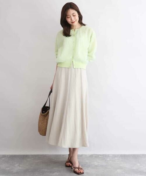 MK MICHEL KLEIN / エムケーミッシェルクラン カーディガン・ボレロ | [洗える]チュールシアーニットカーディガン | 詳細15