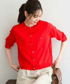 [UVカット/接触冷感/洗える]コンパクトニットカーディガン