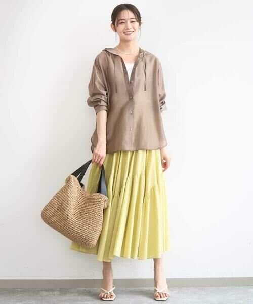 MK MICHEL KLEIN / エムケーミッシェルクラン シャツ・ブラウス | フーディーデザインシアーシャツブラウス/洗える | 詳細10