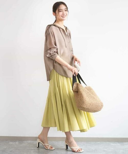 MK MICHEL KLEIN / エムケーミッシェルクラン シャツ・ブラウス | フーディーデザインシアーシャツブラウス/洗える | 詳細11