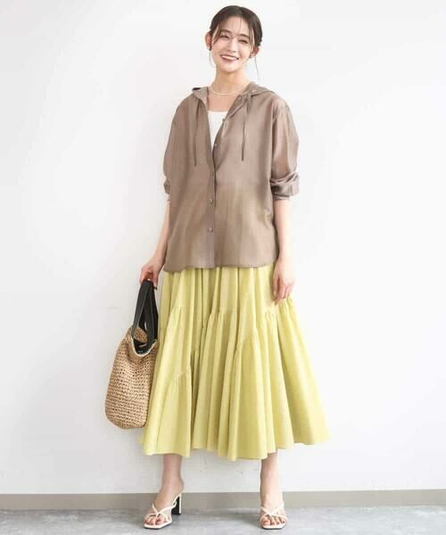 MK MICHEL KLEIN / エムケーミッシェルクラン シャツ・ブラウス | フーディーデザインシアーシャツブラウス/洗える | 詳細12