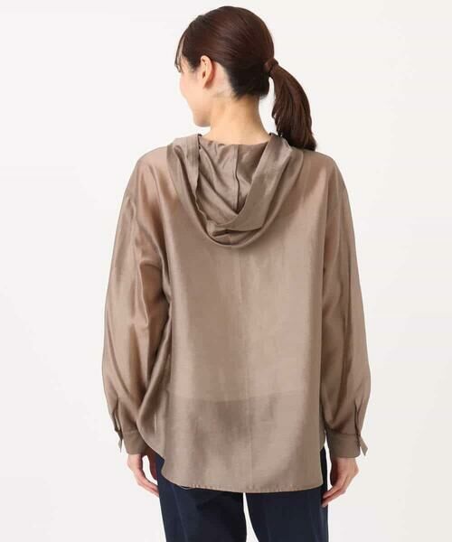 MK MICHEL KLEIN / エムケーミッシェルクラン シャツ・ブラウス | フーディーデザインシアーシャツブラウス/洗える | 詳細15