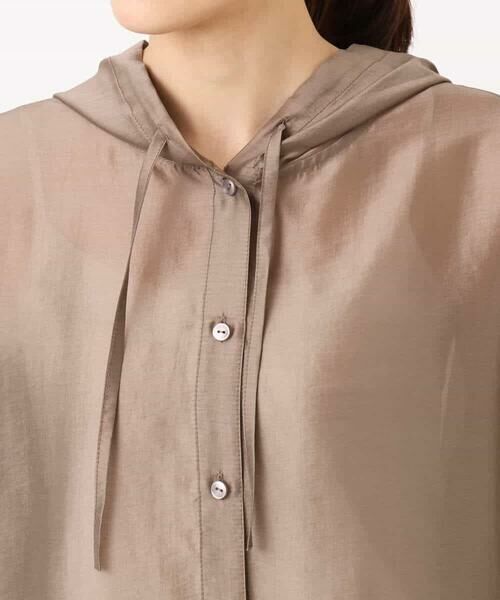 MK MICHEL KLEIN / エムケーミッシェルクラン シャツ・ブラウス | フーディーデザインシアーシャツブラウス/洗える | 詳細16