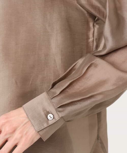 MK MICHEL KLEIN / エムケーミッシェルクラン シャツ・ブラウス | フーディーデザインシアーシャツブラウス/洗える | 詳細18