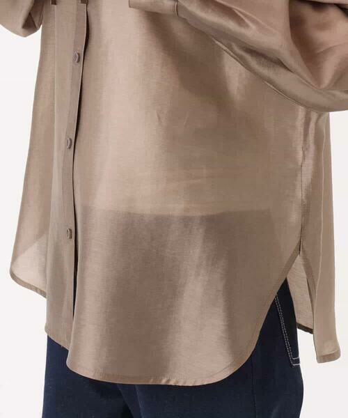 MK MICHEL KLEIN / エムケーミッシェルクラン シャツ・ブラウス | フーディーデザインシアーシャツブラウス/洗える | 詳細19