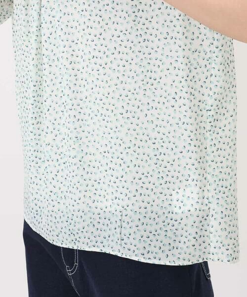 MK MICHEL KLEIN / エムケーミッシェルクラン シャツ・ブラウス | フラワーモチーフプリントブラウス/接触冷感/UVカット/洗える | 詳細10