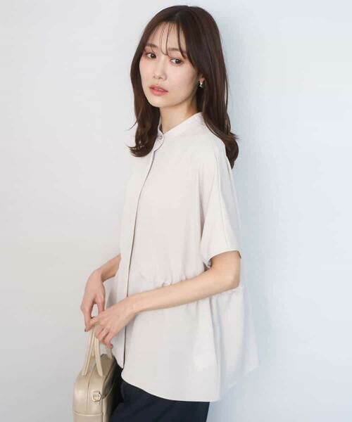 MK MICHEL KLEIN / エムケーミッシェルクラン シャツ・ブラウス | バンドカラーブラウス/接触冷感/UVカット/防シワ/通気性/洗える | 詳細5