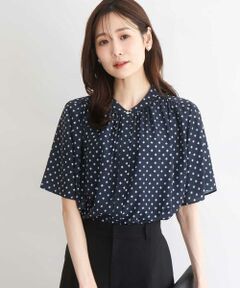 MK MICHEL KLEIN / エムケーミッシェルクラン シャツ・ブラウス | [UVカット/接触冷感/洗える]フレアスリーブ幾何柄ブラウス