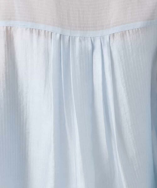 MK MICHEL KLEIN / エムケーミッシェルクラン シャツ・ブラウス | [接触冷感/洗える]ドビーストライプ柄シアーシャツブラウス | 詳細18