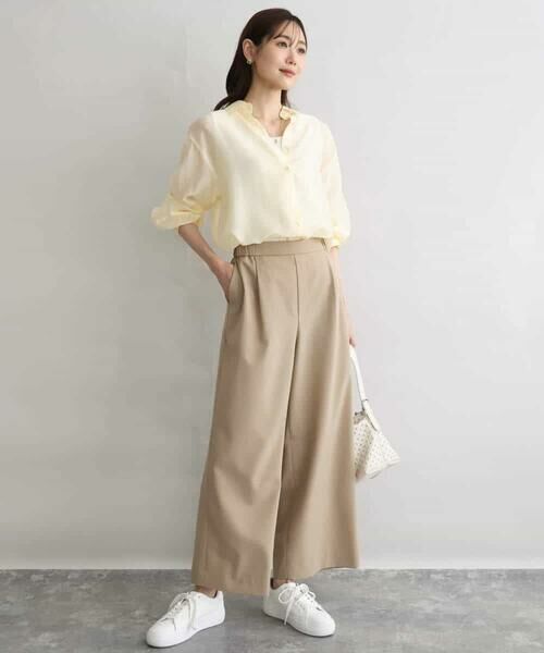 MK MICHEL KLEIN / エムケーミッシェルクラン シャツ・ブラウス | [接触冷感/洗える]ドビーストライプ柄シアーシャツブラウス | 詳細2