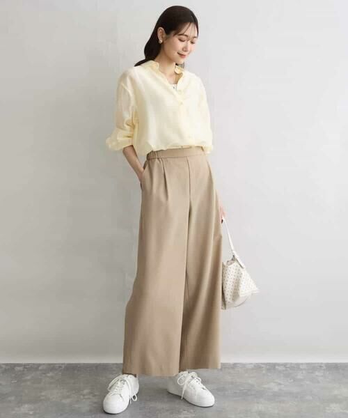 MK MICHEL KLEIN / エムケーミッシェルクラン シャツ・ブラウス | [接触冷感/洗える]ドビーストライプ柄シアーシャツブラウス | 詳細3