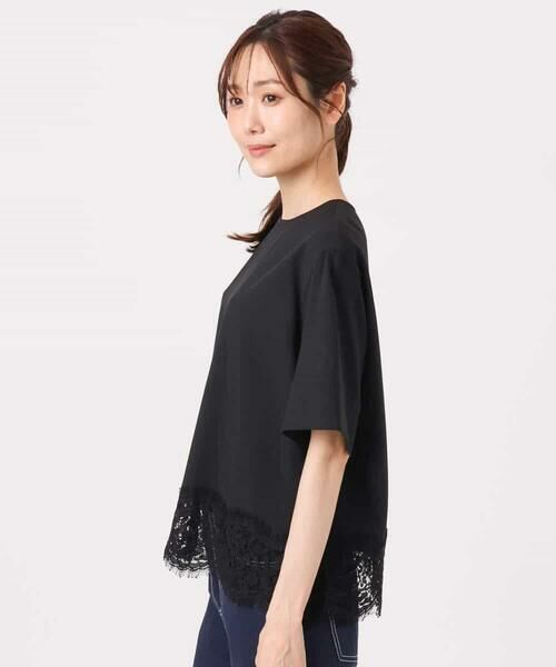 MK MICHEL KLEIN / エムケーミッシェルクラン シャツ・ブラウス | [UVカット/接触冷感/洗える]ストレッチ 裾レース半袖ブラウス | 詳細10