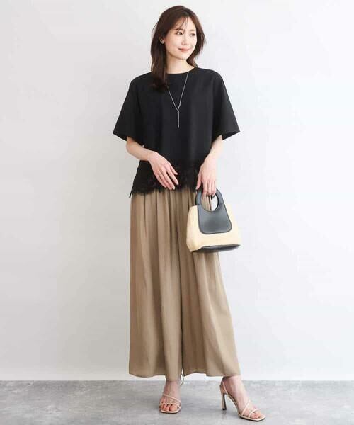 MK MICHEL KLEIN / エムケーミッシェルクラン シャツ・ブラウス | [UVカット/接触冷感/洗える]ストレッチ 裾レース半袖ブラウス | 詳細6