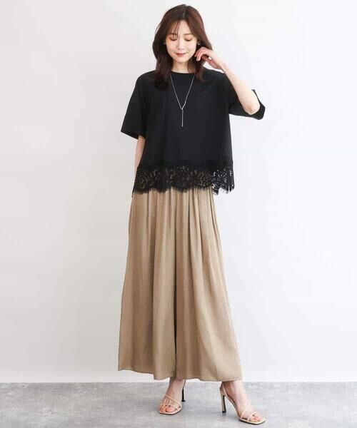 MK MICHEL KLEIN / エムケーミッシェルクラン シャツ・ブラウス | [UVカット/接触冷感/洗える]ストレッチ 裾レース半袖ブラウス | 詳細8