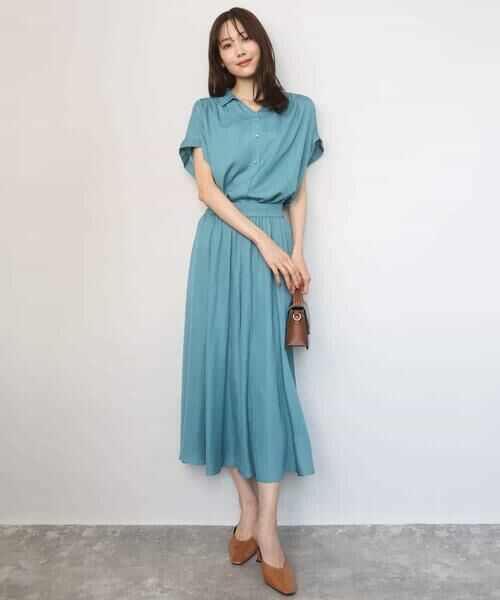 MK MICHEL KLEIN / エムケーミッシェルクラン シャツ・ブラウス | メタル釦デザイン サテン地ブラウス/接触冷感/UVカット/洗える | 詳細15