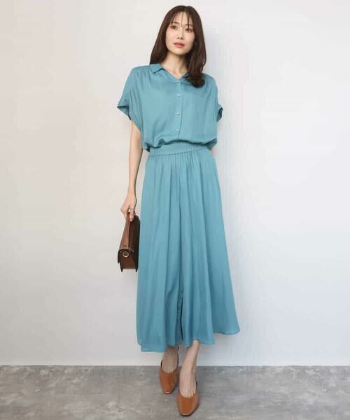 MK MICHEL KLEIN / エムケーミッシェルクラン シャツ・ブラウス | メタル釦デザイン サテン地ブラウス/接触冷感/UVカット/洗える | 詳細16