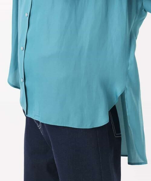 MK MICHEL KLEIN / エムケーミッシェルクラン シャツ・ブラウス | [UVカット/接触冷感/洗える]メタル釦デザイン サテン地ブラウス | 詳細29