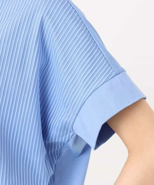 MK MICHEL KLEIN / エムケーミッシェルクラン カットソー | ストライプチュールカットソー/接触冷感/洗える | 詳細24