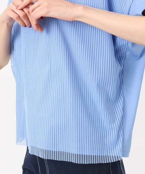 MK MICHEL KLEIN / エムケーミッシェルクラン カットソー | ストライプチュールカットソー/接触冷感/洗える | 詳細25