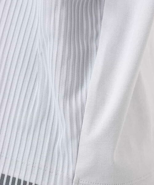 MK MICHEL KLEIN / エムケーミッシェルクラン カットソー | ストライプチュールカットソー/接触冷感/洗える | 詳細28