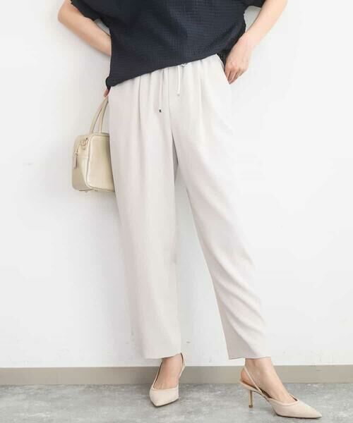 MK MICHEL KLEIN / エムケーミッシェルクラン チノ・ワークパンツ | テーパードパンツ/接触冷感/UVカット/防シワ/通気性/洗える（ベージュ）