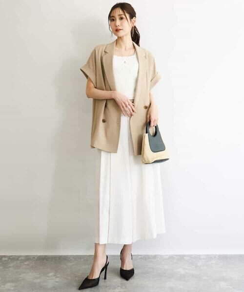 MK MICHEL KLEIN / エムケーミッシェルクラン その他パンツ | [UVカット/洗える]ストレッチ タックガウチョパンツ | 詳細11