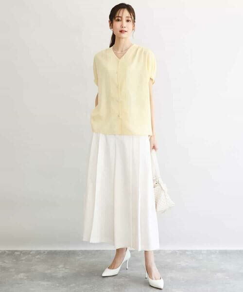 MK MICHEL KLEIN / エムケーミッシェルクラン その他パンツ | [UVカット/洗える]ストレッチ タックガウチョパンツ | 詳細15