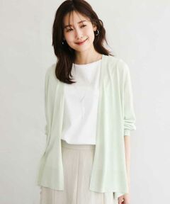 MK MICHEL KLEIN / エムケーミッシェルクラン カーディガン・ボレロ | [接触冷感/洗える]ミドル丈着流しカーディガン