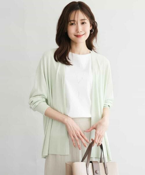 MK MICHEL KLEIN / エムケーミッシェルクラン カーディガン・ボレロ | [接触冷感/洗える]ミドル丈着流しカーディガン | 詳細11